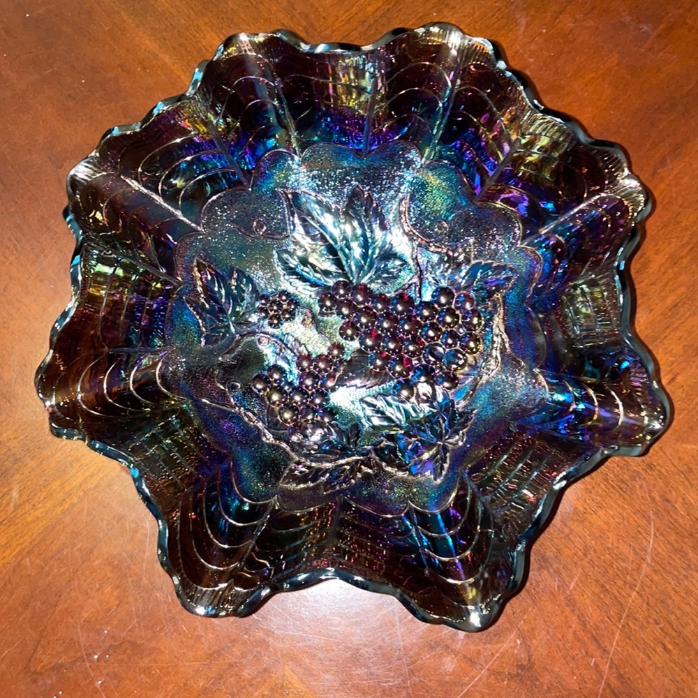 Vintage Imperial Carnival Glass Vintage Bowl Purple
